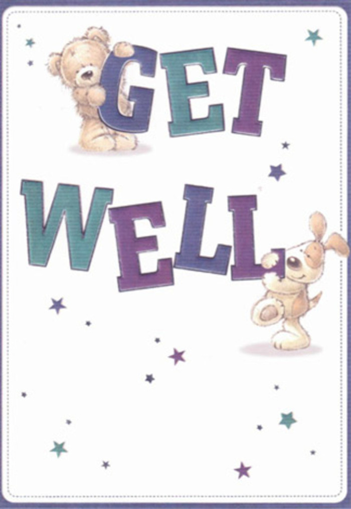 This delightful get well card perfectly captures the innocence and cheer often found among Maida Vale's leafy streets-a scene where a whimsical bear and a spirited pup share the task of delivering hope. Carefree stars, brushed in soft blue and purple, seem to swirl in the air like petals caught in a gentle breeze along Lauderdale Road, carrying wishes of comfort across the spacious white backdrop. The bold, confident letters spell out 'Get Well' in cheerful aquas and purples, grounding the artwork in friendly encouragement. The meticulous detailing-the bear's fluffy coat, the pup's velvety ears-creates a tactile illusion that invites touch and affection, reminding me of the plush bouquets we prepare for same-day delivery in the neighbourhood. This card radiates heartfelt care and positivity, ideal for anyone in W9 needing a gentle lift. Together with locally crafted flowers, its message becomes a celebration of recovery and community support, echoing the kindness that Maida Vale residents extend to one another.
